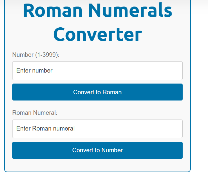 Free Roman Numerals Converter - Davis Senei